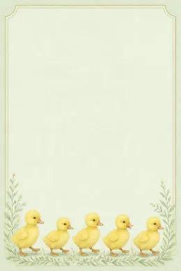 Sarı Ördekler — baby shower davetiyesi