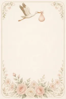 Leylek — baby shower davetiyesi